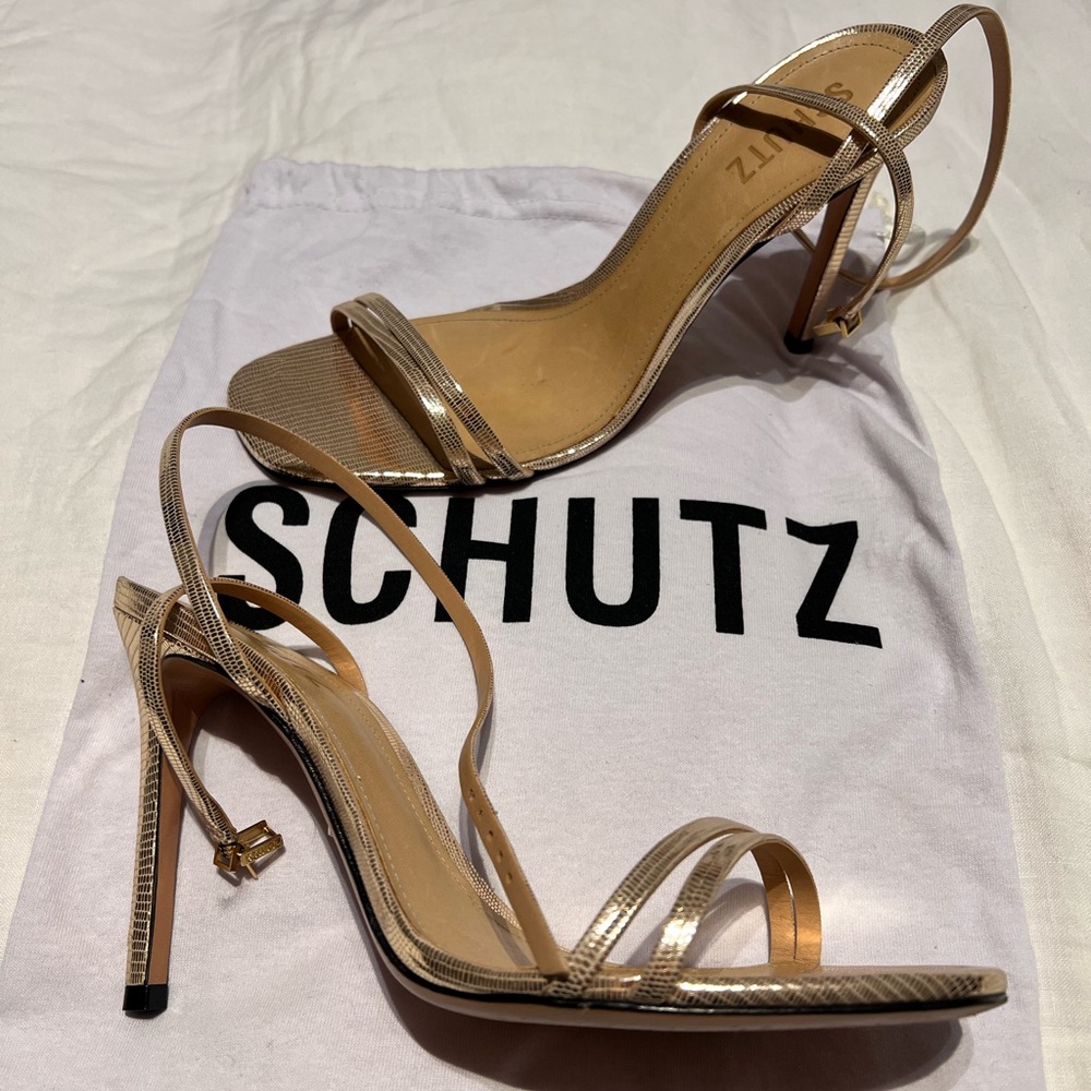Schutz Altina embossed-leather sandal